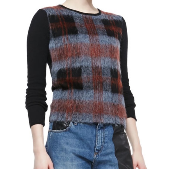 McQ Alexander McQueen Plaid Front Mohair Sweater ASO several TV shows - Picture 4 of 10